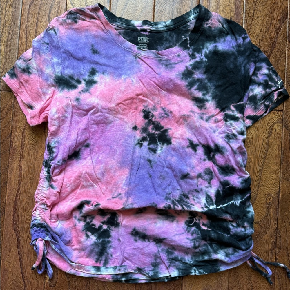 PINK by Victoria’s Secret tie dye top with option to make higher on sides Sz S